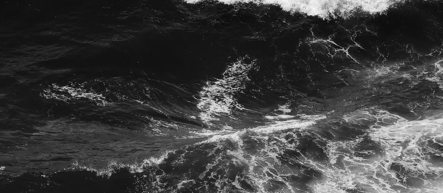 Dark shot of some stormy ocean waves